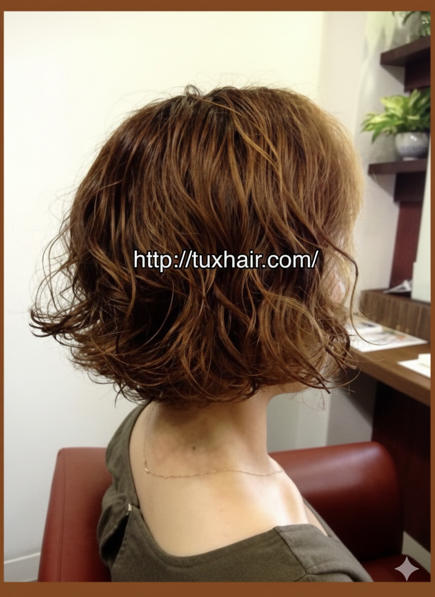 レディースパーマS⑪｜ナチュラルボブ（ゆるふわ系）