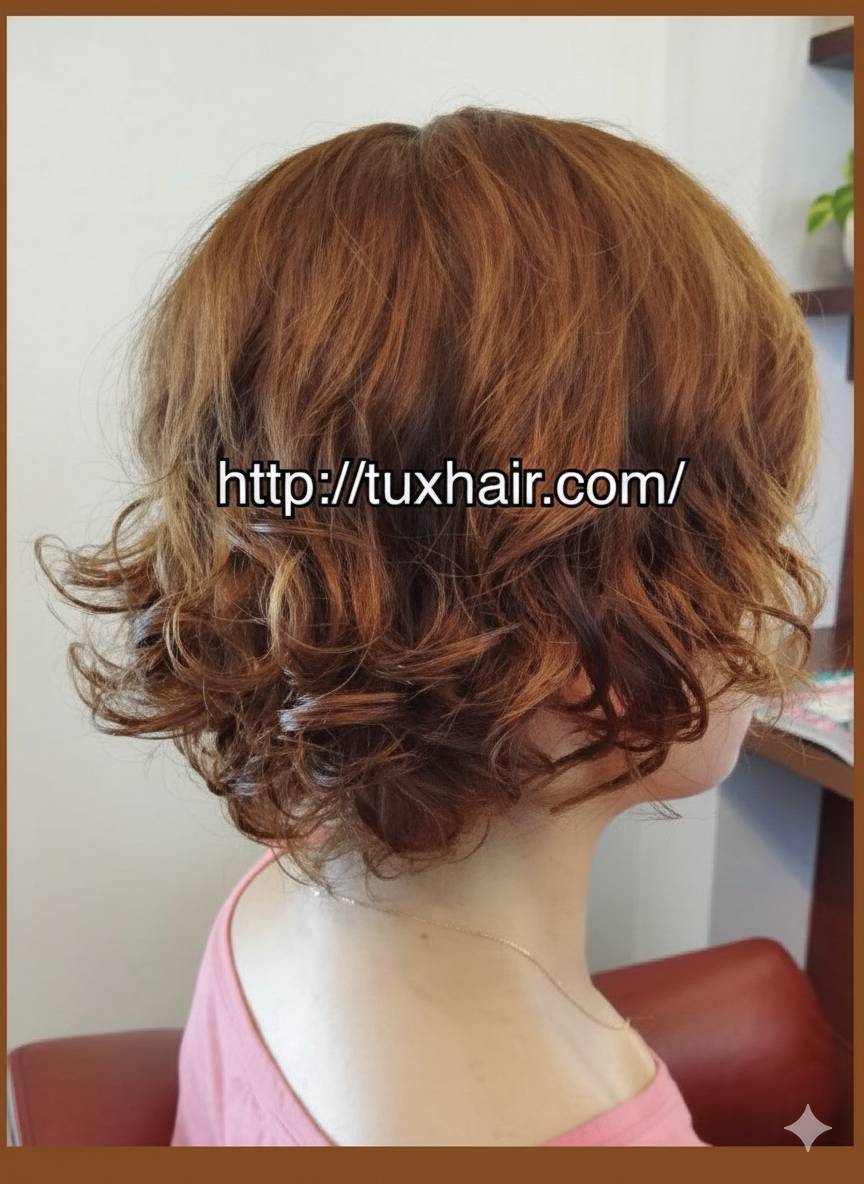 レディースパーマS⑫｜ナチュラルボブ（顎ラインボブ）