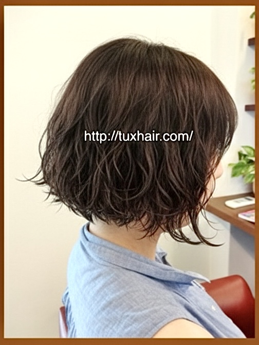 レディースパーマS⑯｜ナチュラルボブ（前下がりボブ）