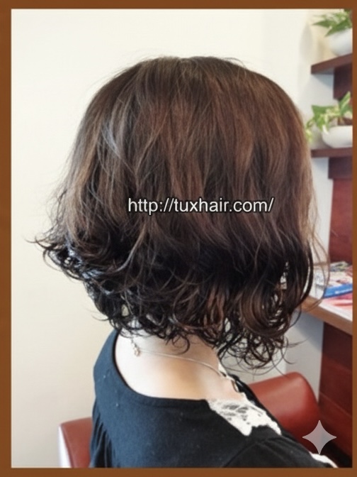 レディースパーマS⑰｜ナチュラルボブ（毛先ウェーブ）