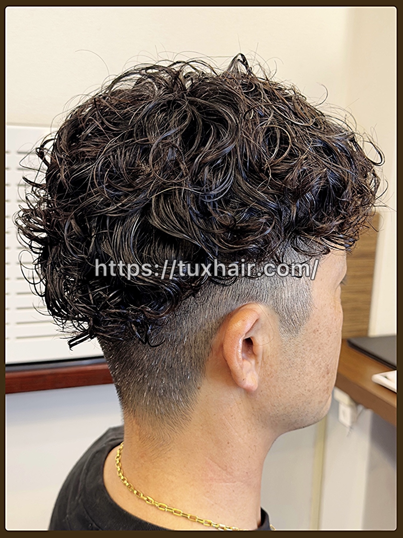 メンズパーマ⑦プードルパーマ・２ブロック