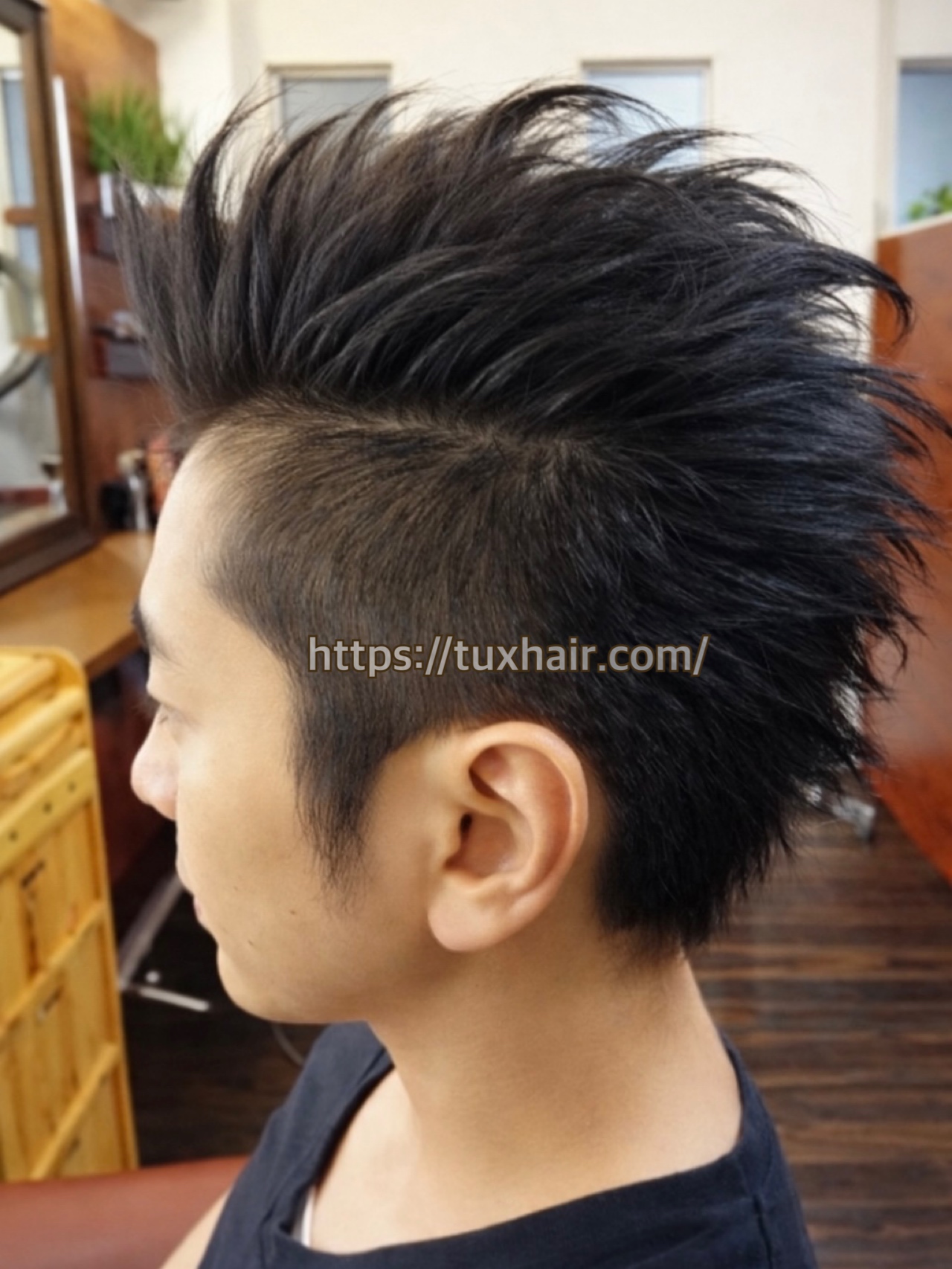 メンズカット⑧レイヤーモヒカン・２ブロック