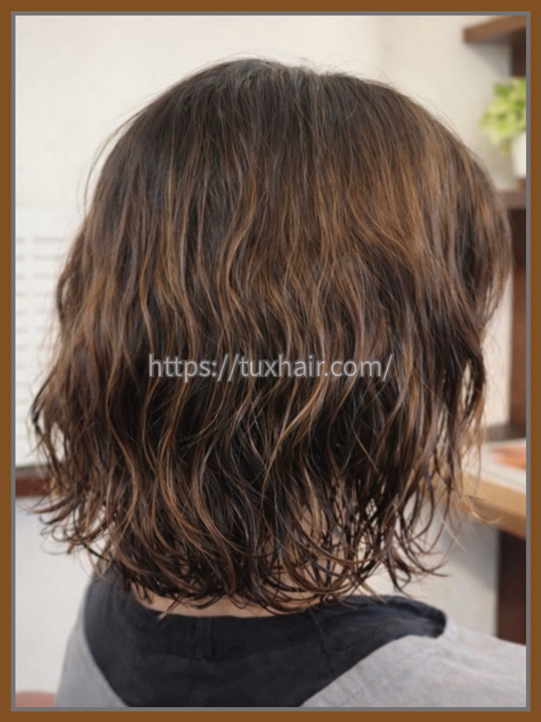 レディースパーマ㉓ゆるふわ系ボブパーマ