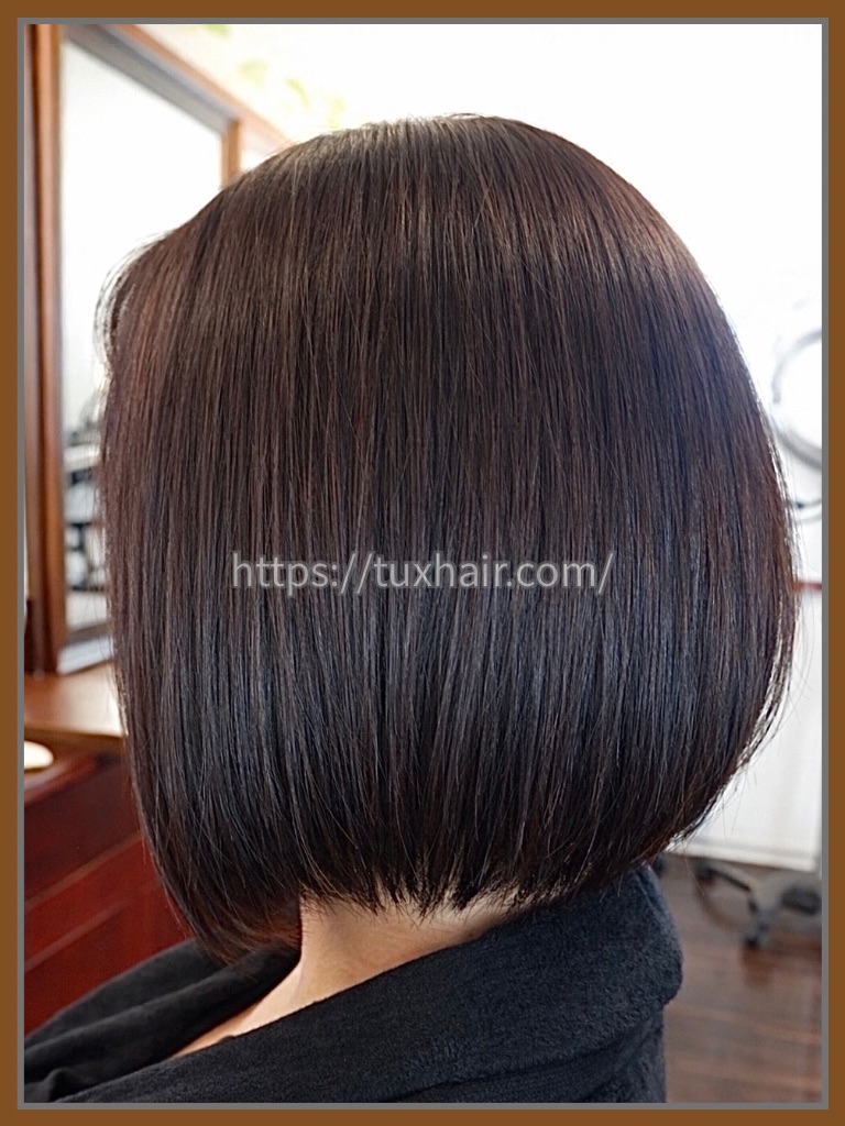 レディースカットS㉗前下がりショートボブ