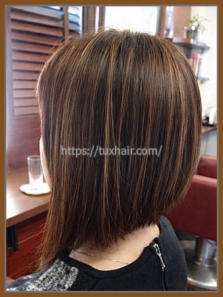 レディースカットS㊴前下がりショートボブ