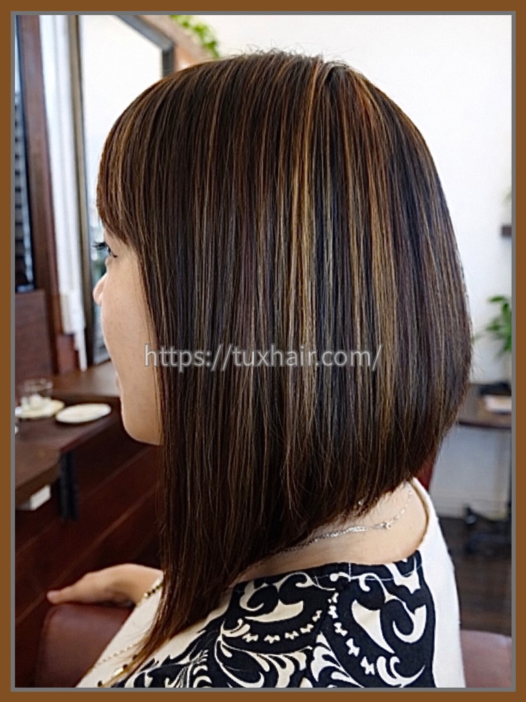 レディースカットS㊹前下がりショートボブ