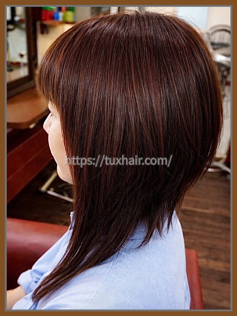 レディースカットS㊻前下がりショートボブ