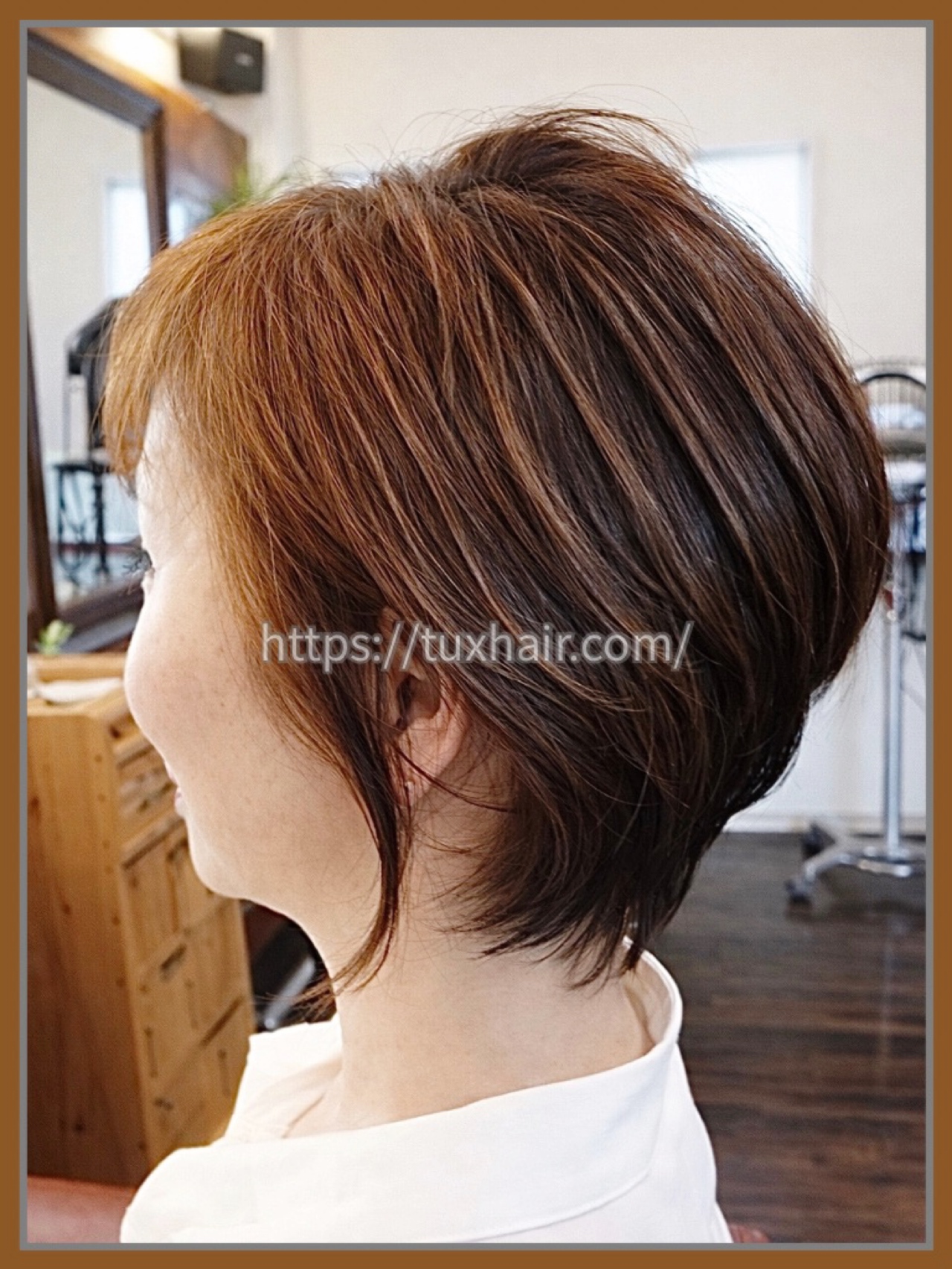 レディースカットS㊽ショート・前下がりグラボブ